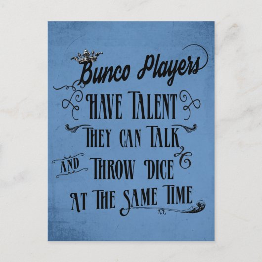 Carte Postale Joueuses de Bunco Ont du Talent avec Couronne (Devant)