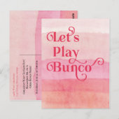 Carte Postale Jouons à Bunco Girls Night Out (Devant / Derrière)