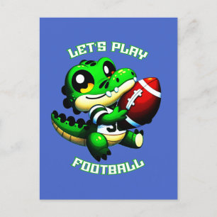 Carte Postale Jouons au football mignon Gator
