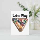 Carte Postale Jouons aux billard (Debout devant)