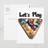 Carte Postale Jouons aux billard (Devant / Derrière)