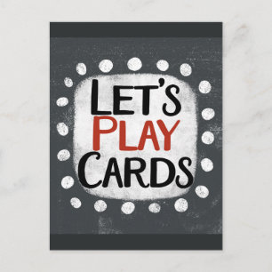 Carte postale Jouons aux Cartes