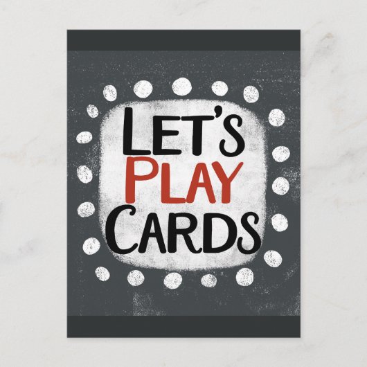 Carte postale Jouons aux Cartes (Devant)