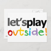 Carte Postale Jouons dehors ! (Devant / Derrière)