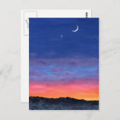 Carte Postale jour2nuit coucher de soleil (Devant / Derrière)