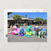 Carte Postale Jour 2016 de caniche - caniches d'arc-en-ciel (Devant / Derrière)