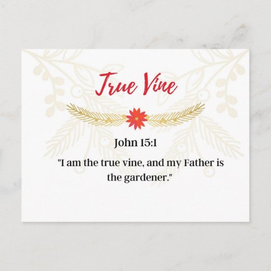 Carte Postale Jour 20 | Noms De Jésus | L'avènement de la Vigne (Dos)