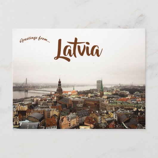 Carte Postale Jour couvert à Riga Lettonie (Devant)