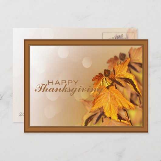 Carte postale Jour d'Action de grâce (Devant / Derrière)