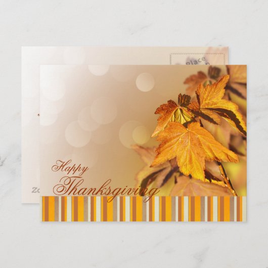 Carte postale Jour d'Action de grâce (Devant / Derrière)