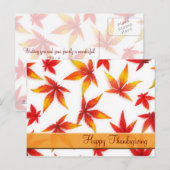 Carte postale Jour d'Action de grâce (Devant / Derrière)