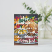 Carte Postale Jour d'Action de grâce de l'amour et de la gratitu (Debout devant)