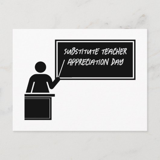 Carte Postale Jour d'appréciation des enseignants suppléants (Devant)