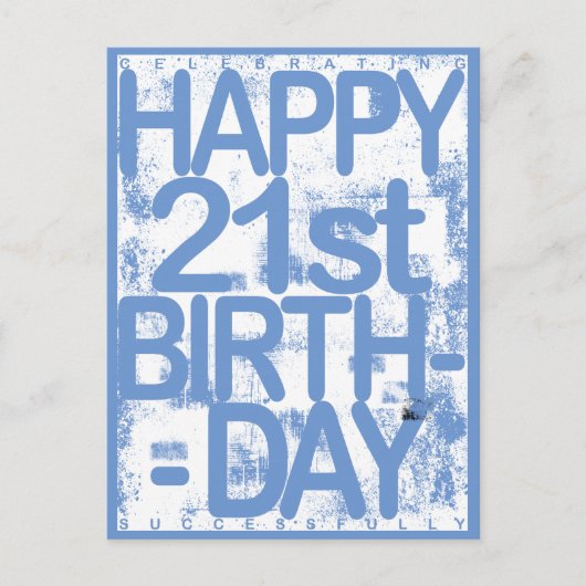 Carte Postale Jour de 21e anniversaire  (Devant)