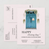 Carte Postale Jour de clôture Agent immobilier en immobilier rés (Devant / Derrière)