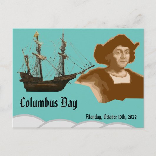 Carte Postale Jour de Columbus (Devant)