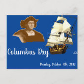 Carte Postale Jour de Columbus (Devant)