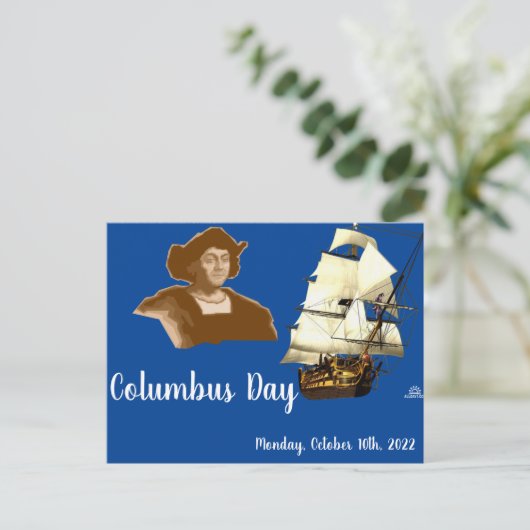 Carte Postale Jour de Columbus (Debout devant)