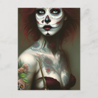 Jour de la femme morte avec des tatouages