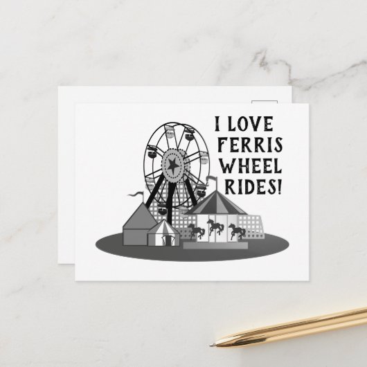 Carte Postale Jour de la Grande Roue (Devant/Arrière en situation)