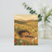 Carte Postale Jour de la marmotte doux | Poème de printemps ou d (Debout devant)