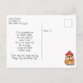 Carte Postale Jour de la marmotte doux | Poème de printemps ou d (Dos)
