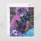 Carte Postale Jour de la mère rétro morte (Devant / Derrière)