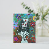 Carte Postale Jour de la peinture de l'infirmière décédée (Debout devant)