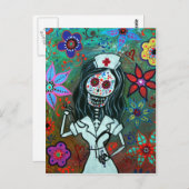 Carte Postale Jour de la peinture de l'infirmière décédée (Devant / Derrière)