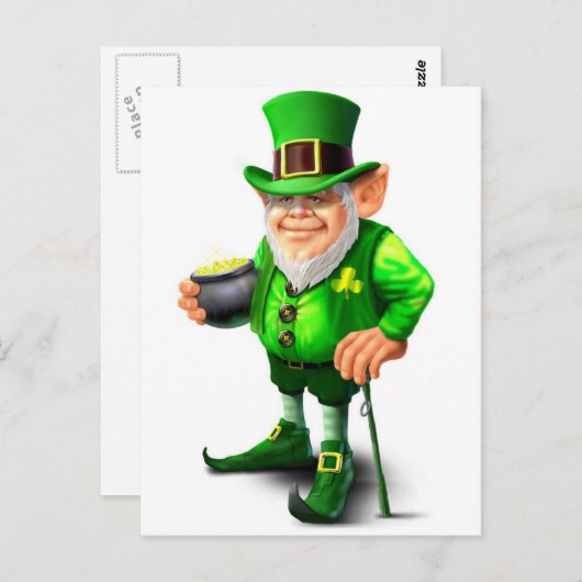 Carte Postale Jour de la Saint Patrick (Devant / Derrière)