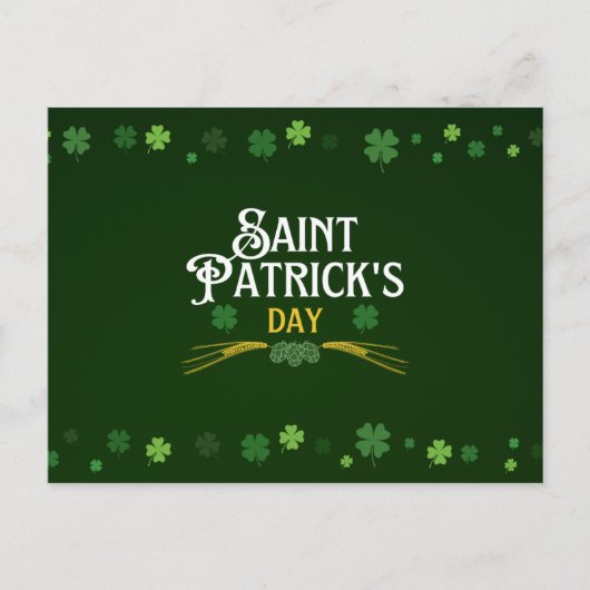 Carte Postale Jour de la Saint Patrick (Devant)
