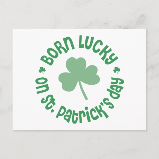 Carte Postale Jour de la Saint Patrick Anniversaire (Devant)