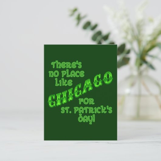 CARTE POSTALE JOUR DE LA SAINT PATRICK CHICAGO (Debout devant)
