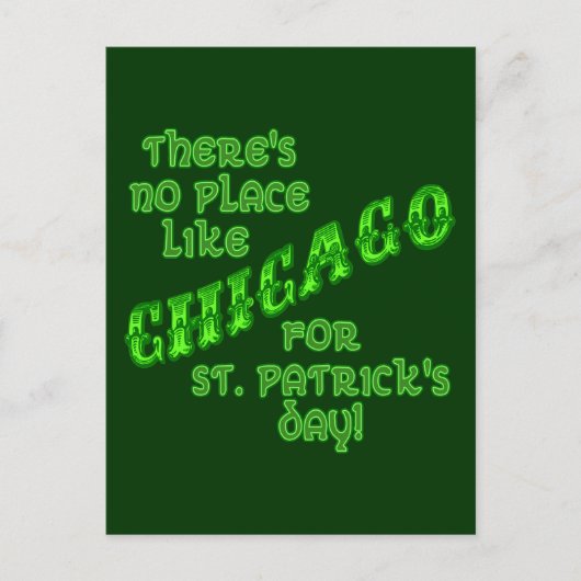CARTE POSTALE JOUR DE LA SAINT PATRICK CHICAGO (Devant)