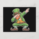 Carte Postale Jour de la Saint Patrick Dab Dabbing Leprechaun En (Devant)