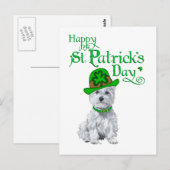 Carte Postale Jour de la Saint-Patrick des Westies (Devant / Derrière)