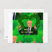 Carte Postale Jour de la Saint Patrick donald trump (Devant / Derrière)
