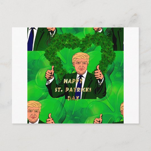 Carte Postale Jour de la Saint Patrick donald trump (Devant)