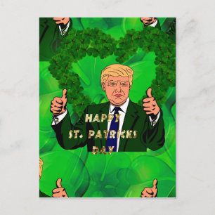Carte Postale Jour de la Saint Patrick donald trump