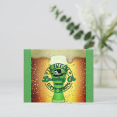 Carte Postale Jour de la Saint Patrick Green Beer Lucky Spirits (Debout devant)