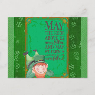 Carte Postale Jour de la Saint Patrick irlandais Leprechaun Sham