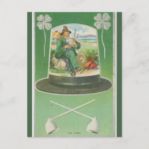 Carte Postale Jour de la Saint Patrick vintage irlandais de Bagp