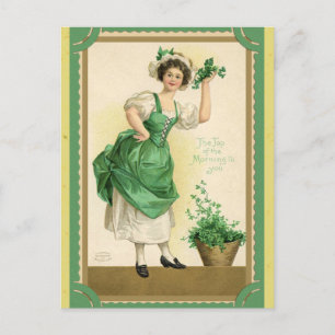 Carte Postale Jour de la Saint Patrick vintage irlandais Top of