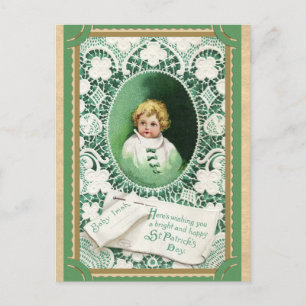 Carte Postale Jour de la Saint Patrick vintage mignon irlandais
