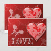 Carte Postale Jour de l'amour Valentines (Devant / Derrière)