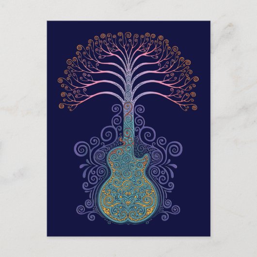 Carte Postale Jour de l'Arbre à Guitare (Devant)