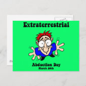 Carte Postale Jour de l'enlèvement extra-terrestre (Devant / Derrière)