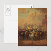 Carte Postale Jour de l'évacuation Entrée de Washington New York (Devant / Derrière)