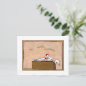 Carte Postale Jour de l'impôt - Comptable numéros de poule amusa (Debout devant)