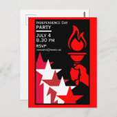 Carte Postale Jour de l'indépendance américaine (Devant / Derrière)